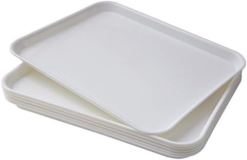 Eslite Rectangular Plastic Serving Trays,Fast Food Serving Cafeteria