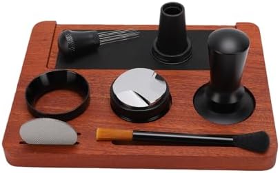 AYNEFY 51mm Coffee Tamper Set, Wood Tamping Station with Spring Loaded