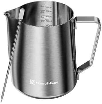 Maestri House Milk Frothing Pitcher, 20oz Espresso Steaming Pitcher