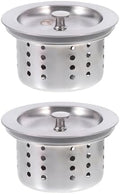 Hemoton 2 Set Kitchen Sink Drain Basket with Lid Stainless Steel Deep