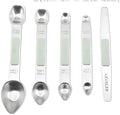 Stainless Steel Magnetic Measuring Spoon Set of 5 with,Metal Teaspoon