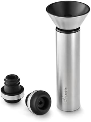 Rabbit Wine Vacuum Pump with Two Preserving Bottle Stoppers