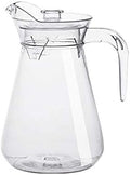 Water Carafe - Acrylic and Glass Pitcher with Lid and Spout for Hot or