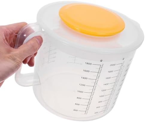 Measuring Plastic Mixing Bowl with Lid and Handle for Baking