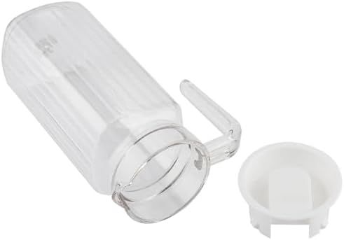 Small Glass Pitcher With Lid, Acrylic Transparent Bottle Striped Water