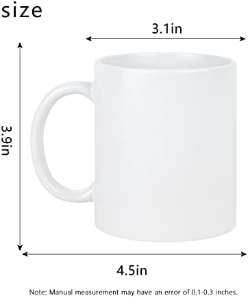 6Pcs 11oz Sublimation Blank Ceramic Coffee Mugs