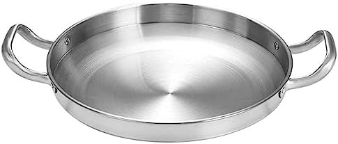 Stainless Steel Paella Pan Seafood Rice Pot Home Cooking Picnic Snack