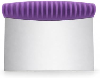 Stainless Steel Dough Scraper with Non-Slip Silicone Grip, Heavy Duty