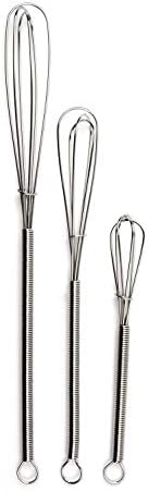 RSVP Endurance 18/8 Stainless Steel Mini Whisks, Set of 3