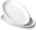 DOWAN 14" Serving Platters for Entertaining, Oval White Serving