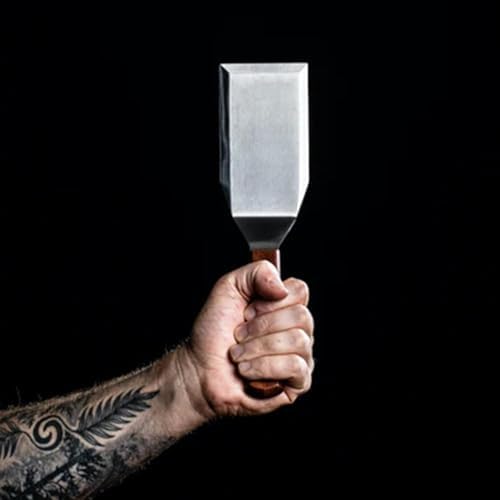 MANNKITCHEN Professional Stainless Steel Spatula for Cast Iron