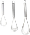 3 Pcs Kitchen Flat Whisk Set, Stainless Steel