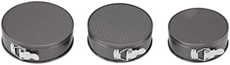 3Pcs Cake Pan Set Prevent Sticking Round Springform Pan with Removable