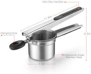 Potato Ricer, Stainless Steel Fruit and Vegetables Masher