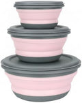 3.35 Inch Collapsible Silicone Bowls with Lids, Space Saving Food