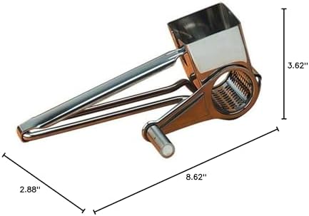 American Metalcraft Hand-Crank Rotary Cheese Grater, Stainless Steel