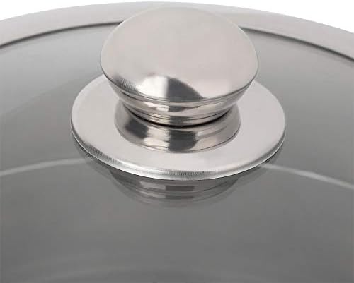 Stainless Steel Steamer Pot, Visible Cooking Steaming Boiling Hotpot for Home Kitchen Stainless Steel Glass Lid 28 cm Single Layer 1 Piece