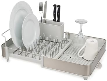 Joseph Joseph Expandable Steel Dish Drying Rack, Stainless Steel