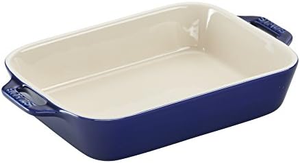 STAUB Ceramic 4-pc Baking Pan Set, Dark Blue
