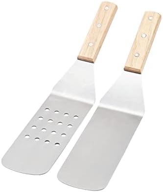 Amazon Basics 4-Piece Stainless Steel BBQ Tool Set, Silver