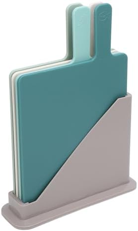 SUNGOOYUE 4PCS Plastic Chopping Boards Set, Color Coded Cutting Boards