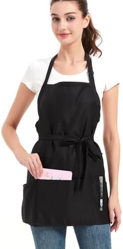 Aprons for Women with 3 Pockets, Cooking Apron with Waterproof