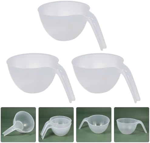 MAGICLULU Stackable Plastic Mixing Bowl with Handle 3pcs