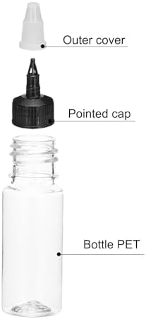 MECCANIXITY 12Pcs 0.5oz/15ml Squeeze Bottles, Clear Dispensing Bottles