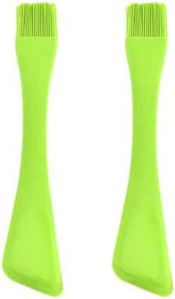 2pcs Dual Head Silicone Baking Brush with Comfortable to Hold Handle
