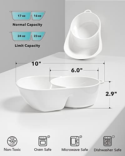 LE TAUCI Chip and Dip Bowls, Anti-Soggy Cereal Bowl, Soup and