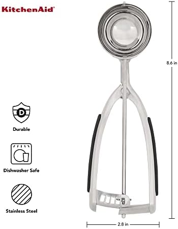KitchenAid Cookie Dough Scoop Set, Set Of 3, Black