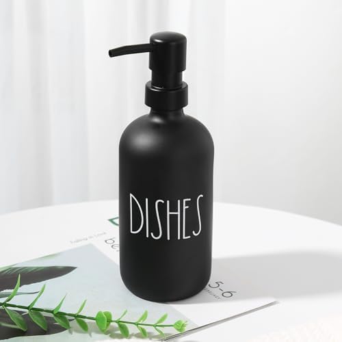 VIMERPA Dish Soap Dispenser, Matte Black, 17 Fl Oz