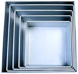 5 Tier Square Baking Pan Set Multilayer Cake Molds For Birthday