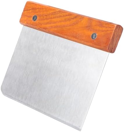 Stainless Steel Flour Scraper Dough Cutter with Wood Handle