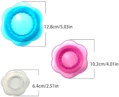 Silicone Stretch Lids, 3-Piece Petal-Shaped Bowl Covers