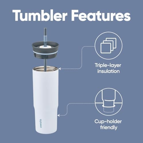 Owala Tumbler Stainless Steel Water Bottle 24 oz The Great Blue