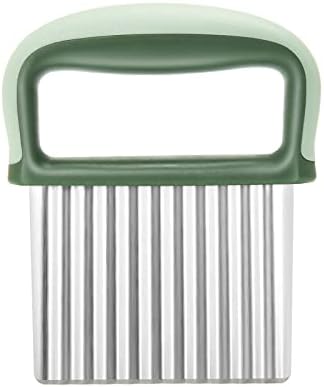 Vegetable Chopper - Stainless Steel Blade Crinkle Cutter/Wavy Knife