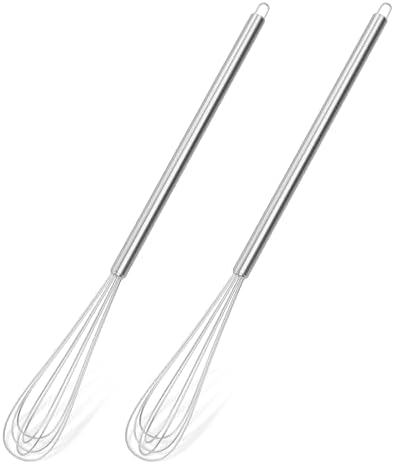 2‐Pcs 11‐Inch Mini Whisk, Small Whisk with Long‐Handle