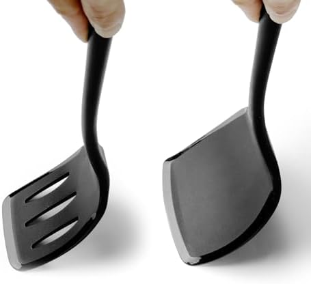Silicone Pancake Spatula Turner, Lengthened Handle & Seamless Design