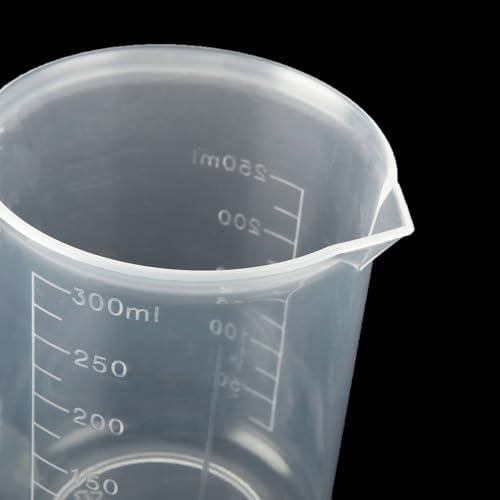 30 Pack Plastic Beakers 300 ml Graduations Plastic Graduated Measuring