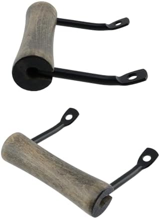HEVSTIL 4Pk Brown Serving Tray Handles, Metal Side Fixing for Cutting