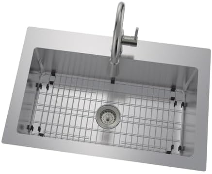 3.5" SS Kitchen Sink Strainer, Drain Basket & Stopper Set