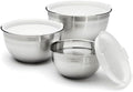 Cuisinart Mixing Bowl Set, Nesting Bowls, Stainless Steel, 3-Piece
