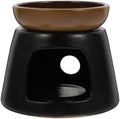 Ceramic Teapot Warmer Base Candle Powered Tea Heater Stand Black