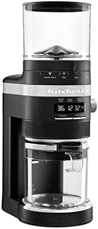 KitchenAid KCG8433 Burr Coffee Grinder, Matte Black