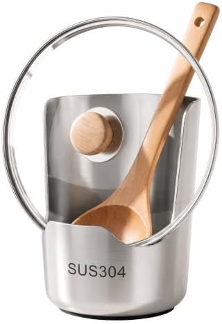 Pot Lid Holder and Spoon Rest, 304 Stainless Steel Kitchen Utensil