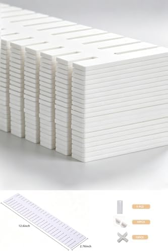 20 PCS Drawer Divider with 25 Accessories, Adjustable Drawer Organizer