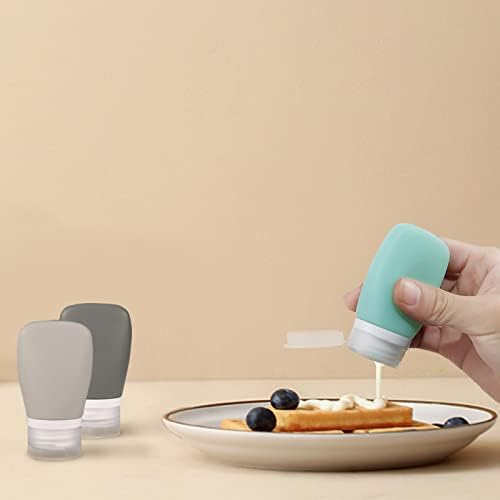 4Pcs Squeeze Salad Dressing Bottles, Leakproof Mini Sauce Condiment