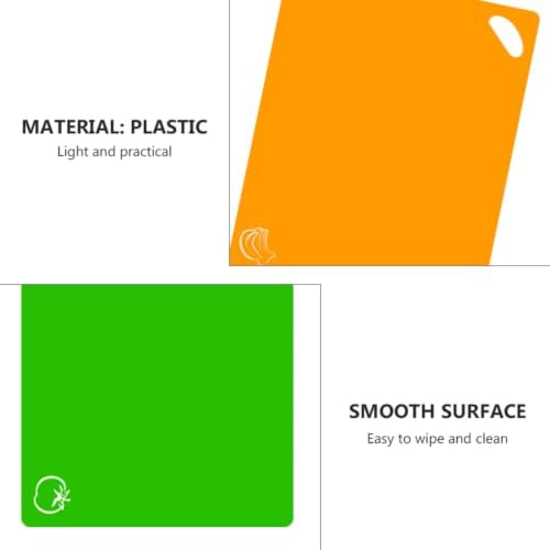 6pcs Plastic Cutting Boards Set, Thickened Bendable Rectangular
