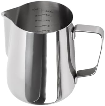 SINJEUN 20 oz/600 ml Milk Frothing Pitcher, Stainless Steel Milk